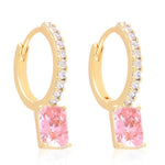 PINK SQUARE LUXE EARRINGS