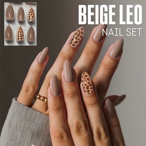 BEIGE LEO NAIL SET